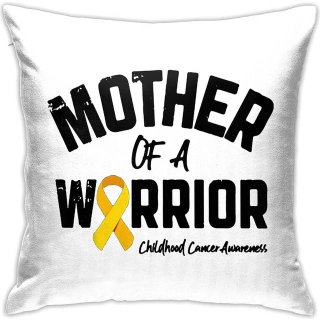 Childhood Cancer Awarenes Golden Ribbon Soft Solid Decorative Square Throw Pillow Covers Cushion Case