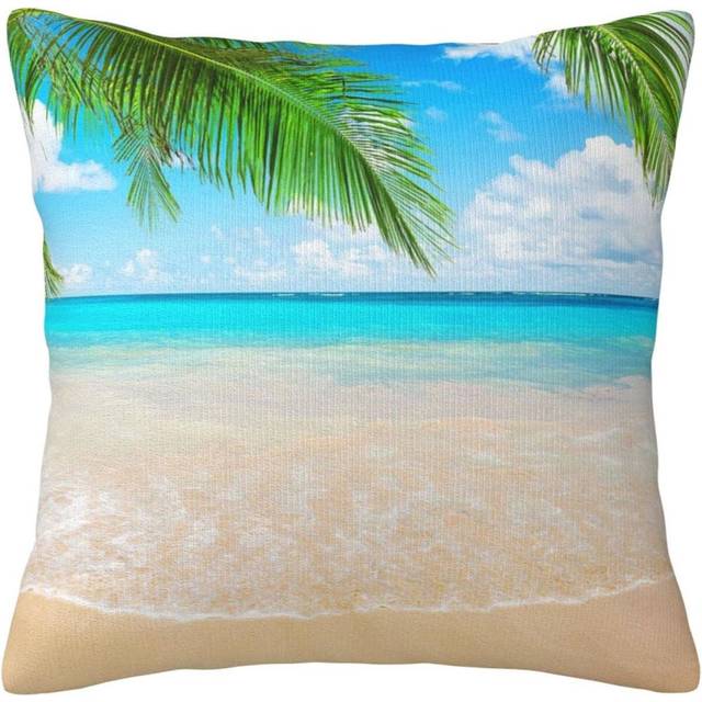 Tropical Beach Plant Theme Pillow Case Covers Print Decorative Throw Pillow Covers For Room Sofa cmxcm