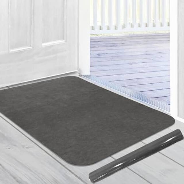 Durable Indoor Door Mat, 2.6MM Super Thin Door Mat Indoor Washable Door Mats Non Slip Inside Door Mat Dirt Trapper Indoor Doormat Low Profile Entrance
