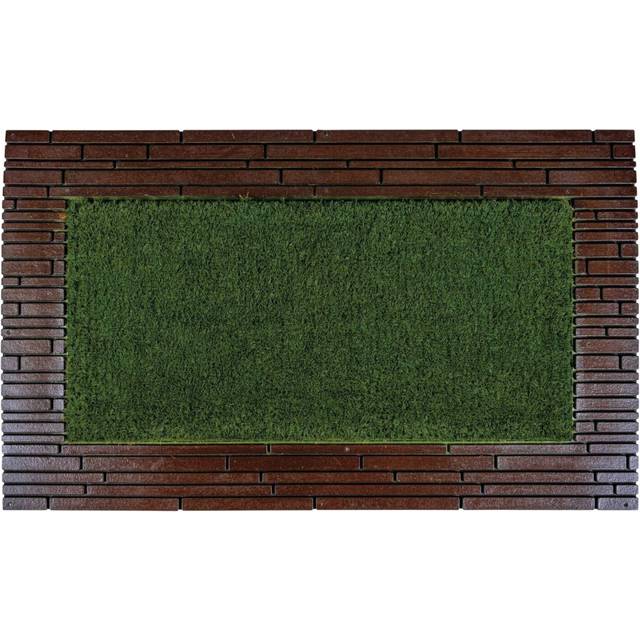 NoTrax  Green Rubber-Backed Natural Coir Doormat  Entry Mat for Indoor