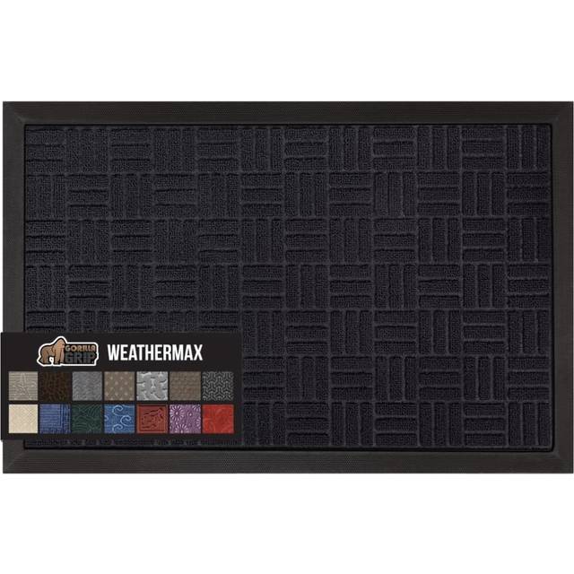 Gorilla Grip Waterproof All-Season WeatherMax Doormat  Durable Natural