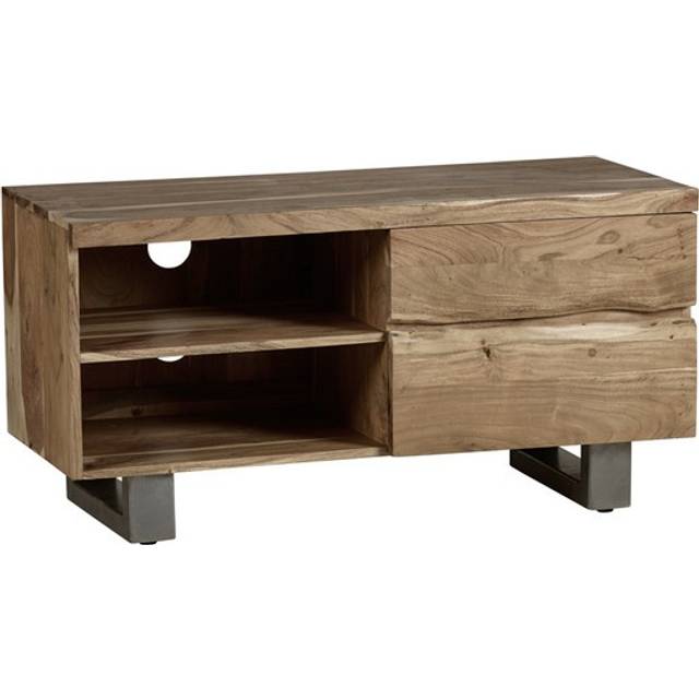 Natural Essential Live Edge Small tv Unit - Light Wood