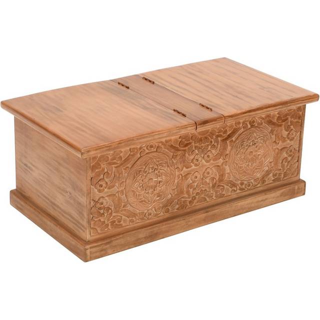 Artwork Mango Wood Coffee Table/Blanket Box