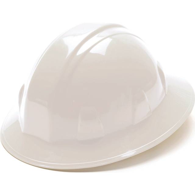 Pyramex Safety SL Series Full Brim Hard Hat  4-Point Ratchet Suspensio