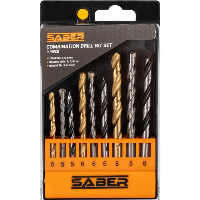 Saber Combination Drill Bit Set - Saber Tools - 9 Piece