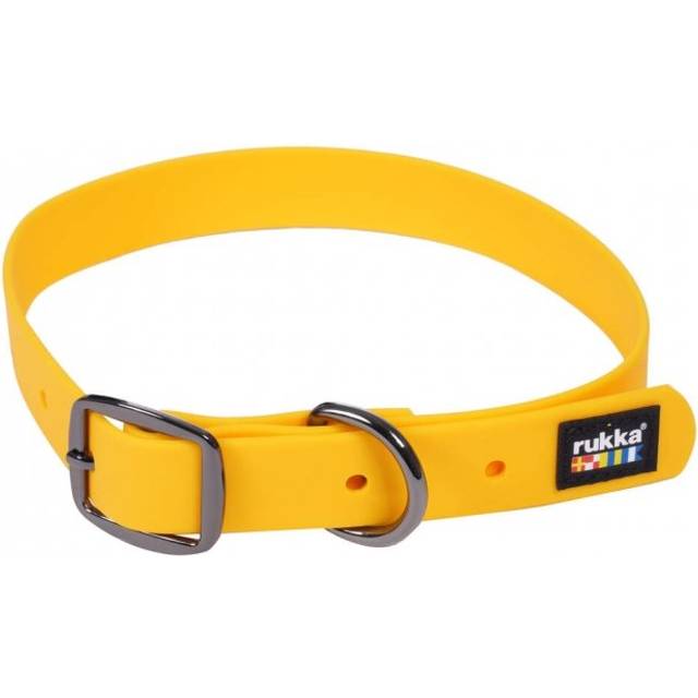 Rukka Biodipro halsband, gult - Storlek: L 45 - 55 cm halsomkrets, 30 mm brett