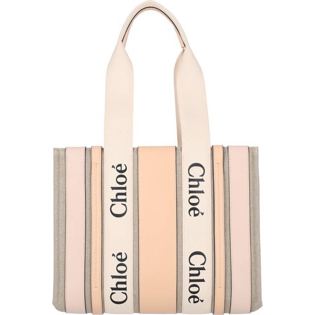 Chloe Woody Medium Tote Bag - A (Size Height 27cm  x Width 36cm x Depth 11cm)