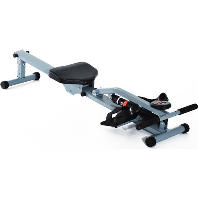 HOMCOM Rowing Machine with LCD Monitor - Grey