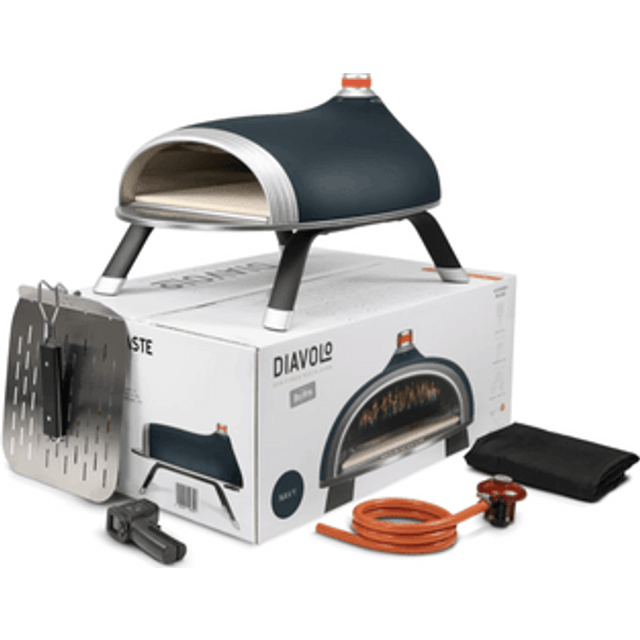 DeliVita Diavolo Gas Fired Outdoor Pizza Oven & Accessories Bundle