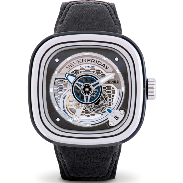 Sevenfriday P-Series Grey Skeleton Dial Automatic PS1/01 SF-PS1-01 Men's Watch