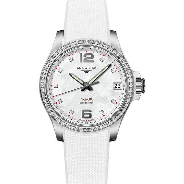LONGINES Conquest V.H.P. 36MM MOP Diamond Women's Watch L3.316.0.87.9 / L33160879 - Mother of Pearl - 36 mm