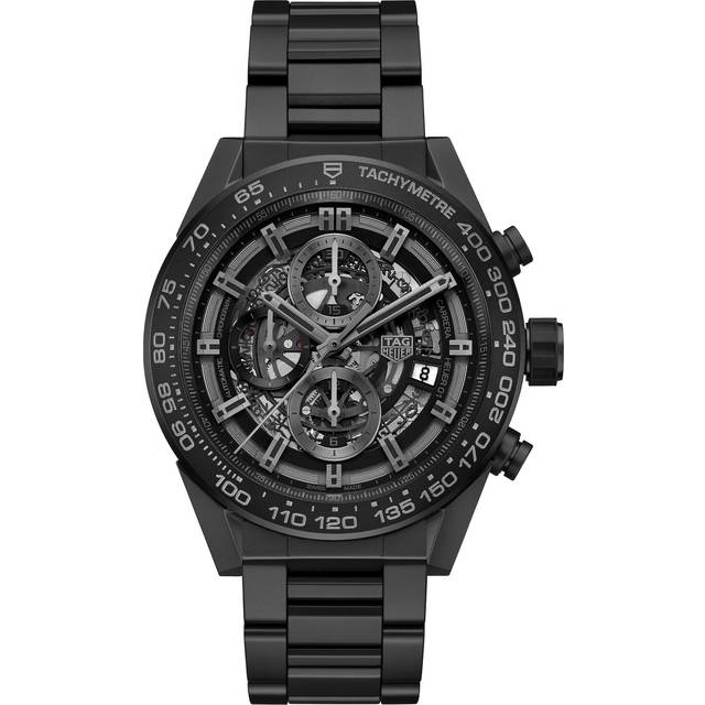 TAG Heuer Watch Carrera Calibre Heuer 01 Full Ceramic Bracelet - Black