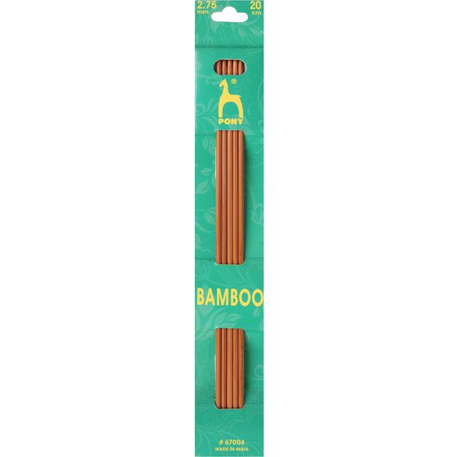 Pony Bamboo 20cm Double-Point Knitting Needles - Set of Five - 2.75mm (P67004)
