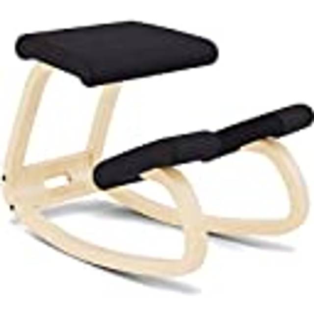 Varier Variable Balans, Original Kneeling Chair, Ergonomisk Kontorsstol, 10-års garanti, designad av Peter Opsvik, natur / svart