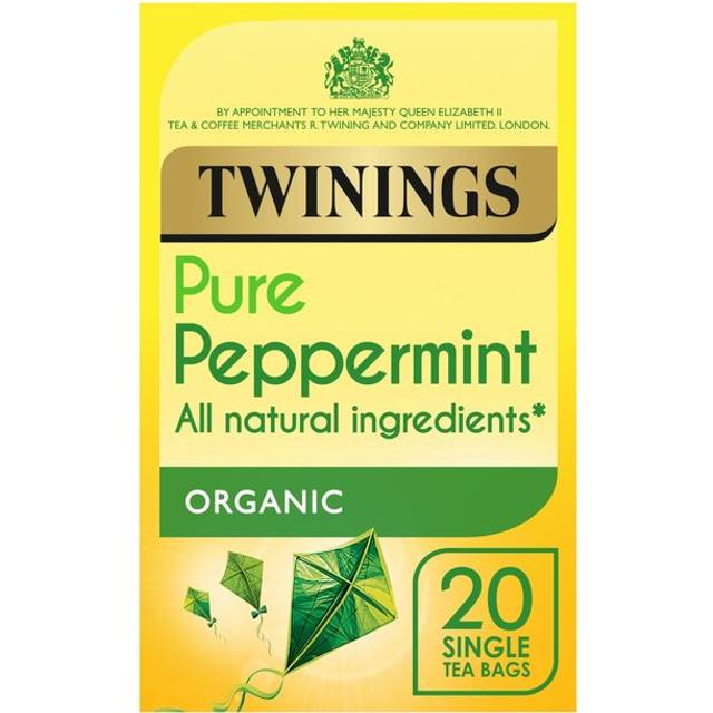 Twinings Fruit & Herbal Tea - Organic Pure Peppermint Tea - 20 Tea Bags - Caffeine Free Tea - Sugar Free Tea Bags