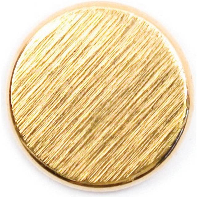 Milward Buttons - Size 15mm, Shank, Brass Effect, Brass, Pack of 3