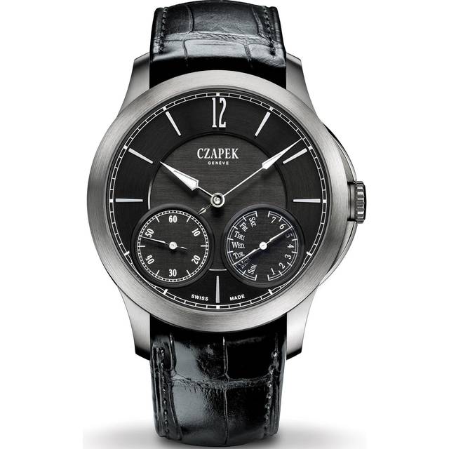Czapek Watch Quai des Bergues Guilloche Ricochet Titanium No.27 Limited Edition - Black