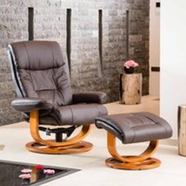Artemis Home Barriston Swivel Recliner With Massage And Heat - Brown, Brown