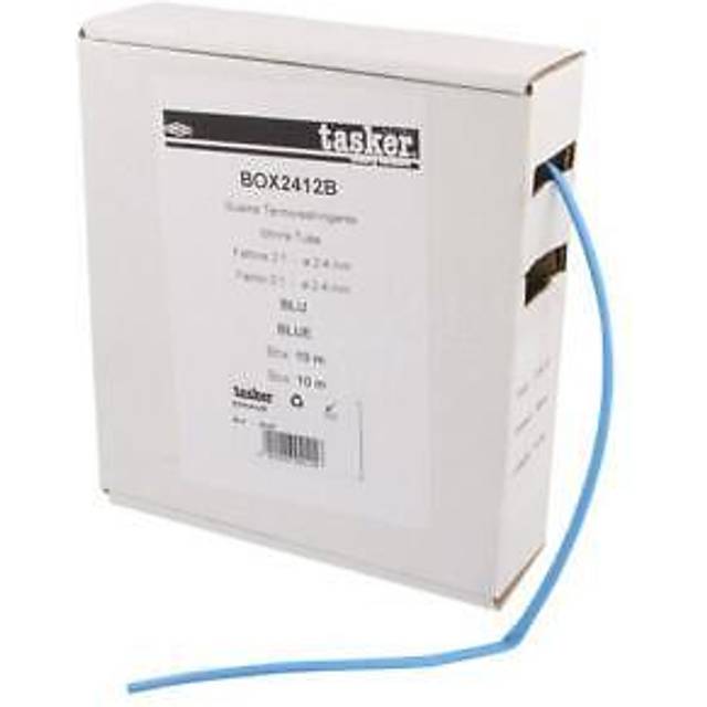 Box 2412 b heat shrink tubing adhesive free 2:1 2.4mm l: 10m blue polyolefin ...
