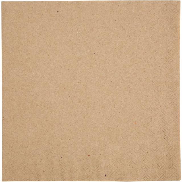 Fiesta Recyclable Recycled Dinner Napkin Kraft 40x40cm 2ply 1/4 Fold (Pack of 2000)