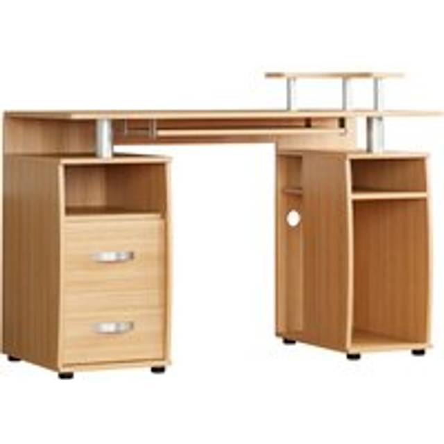 Otley 2 Drawer Computer Desk - Pine - Yellow