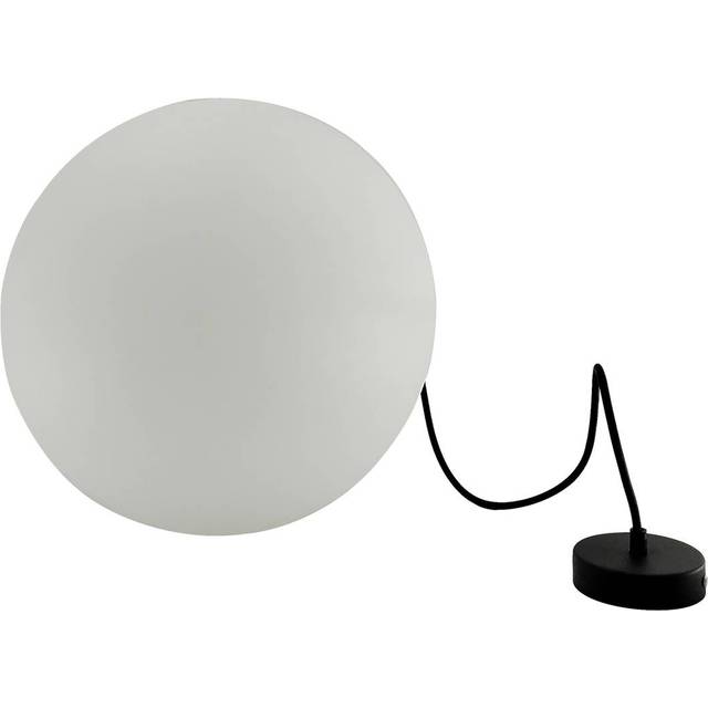 Lindby utomhuslampa Alea, vit, plast, Ø 38 cm