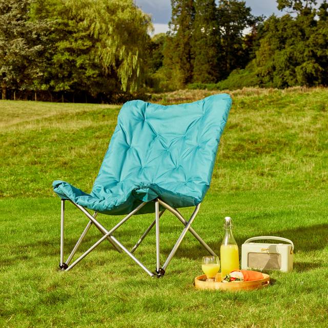 Elements Padded Camping Chair With Carry Bag - Peacock