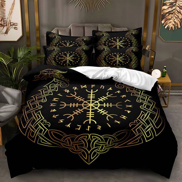 (Color 02, Single (135X200CM/2PCS)) Gothic Bedding Single Double King Duvet Cover UK