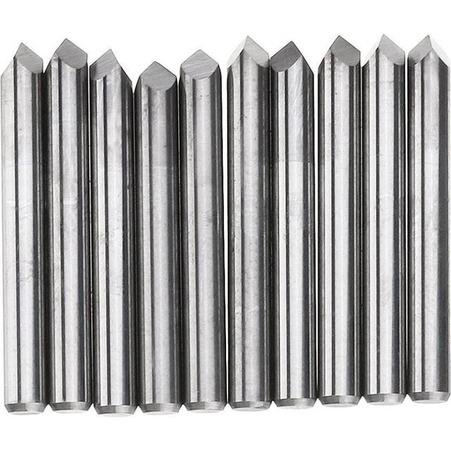 (0.1mm) 10pcs 3.175mm Shank 60 Degree 0.1/0.2/0.3mm Tip Tungsten Steel Engraving Bit CNC Tool