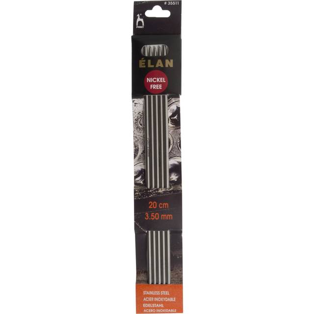 Pony Stainless Steel 20cm Elan Double Knitting Needles - Set of Five - 3.50mm (P35511)