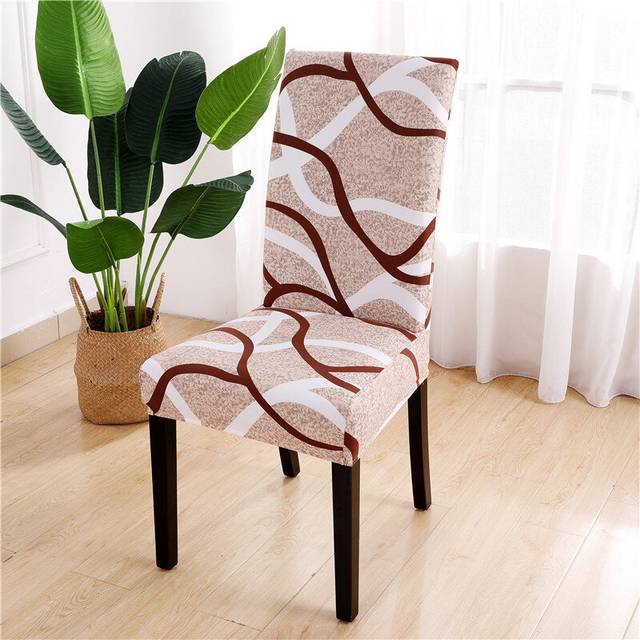 (Color 9, Size) Geometric Dining Chair Cover Spandex Elastic Chair Slipcover Case Stretch Chair