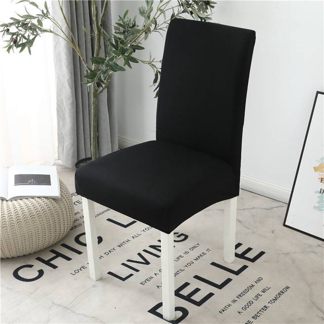 (Black, Size) Geometric Dining Chair Cover Spandex Elastic Chair Slipcover Case Stretch Chair