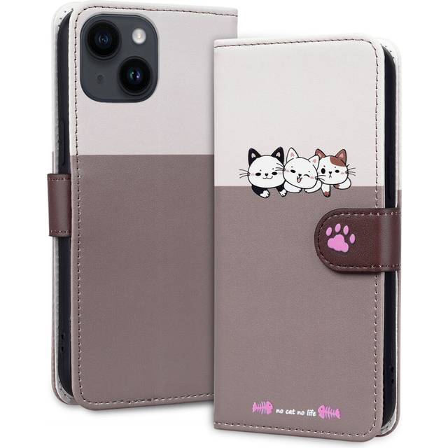 For iPhone 15 Plus Wallet Case,3 Credit Card Slot ID Card Holder,PU Leather Flip Case with Strap,Pink