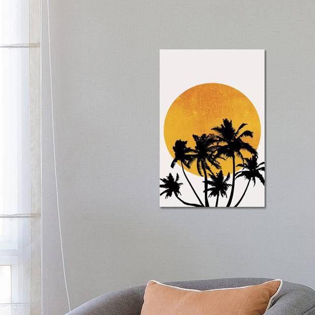 Miami Beach Sunset by Kubistika - Wrapped Canvas Graphic Art (66.04cm H x 45.72cm W x 1.905cm D)