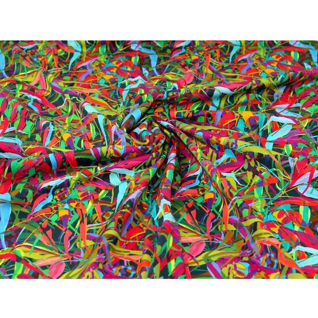 Minerva Exclusive Rainbow Harvest Cotton Sateen Fabric - per metre