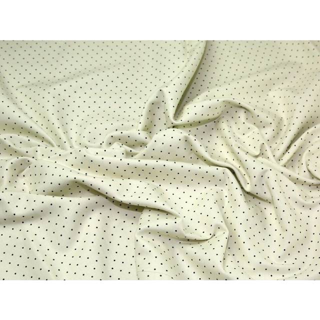 Deadstock Truella Brushed Cotton Fabric Cream & Black
