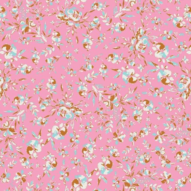 Art Gallery Fabrics Indigo & Aster 100% Cotton Poplin Fabric Bonheur Sweet