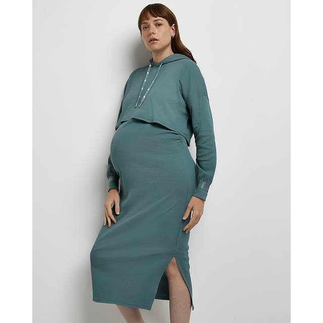River Island Womens Green Maternity Dress And Jumper Set - 10