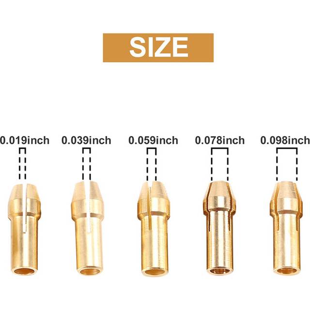 3 Sets 0.5-3mm Brass Drill Chuck Small Electric Drill Bit Collet Fit for Tools 3 Size -2.0mm 2.35mm 3.17mm