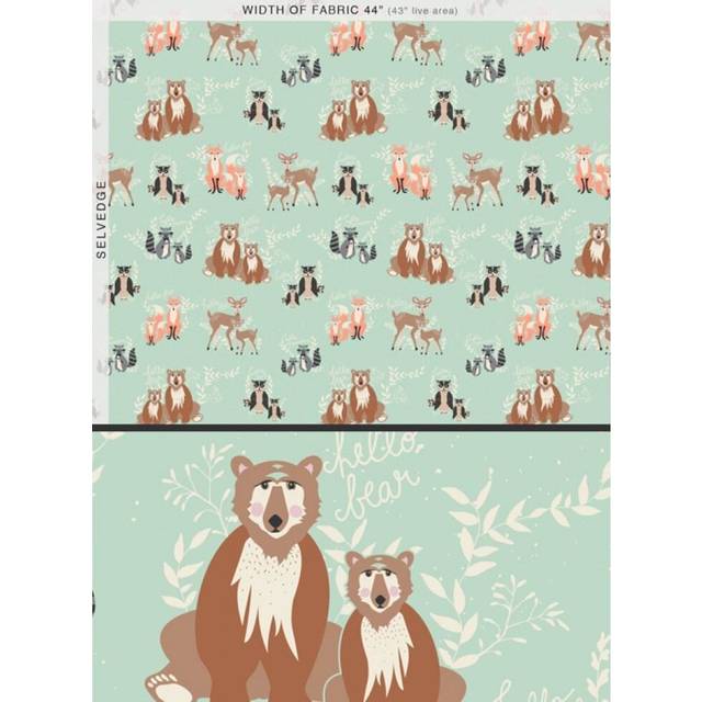 Art Gallery Fabrics Hello Bear 100% Cotton Poplin Fabric Oh Hello Meadow