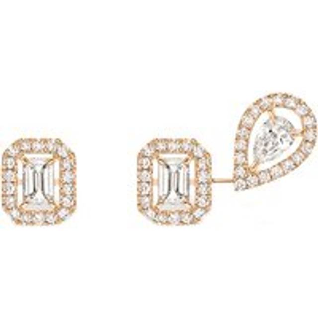 Messika My Twin 1 + 2 18ct Rose Gold 0.45ct Diamond Stud Earrings - Gold