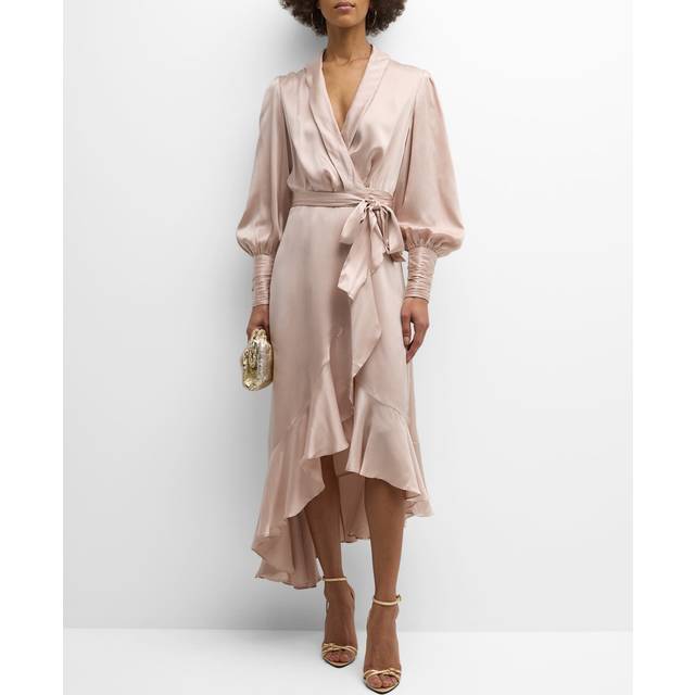 Silk Wrap Midi Dress - PTL - 0 (US 4)