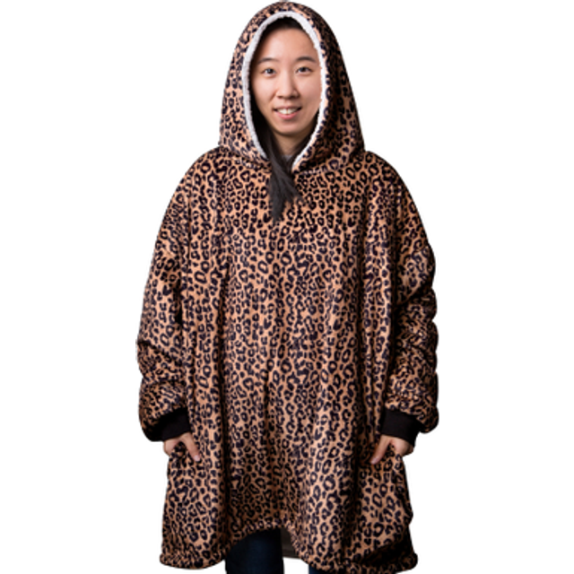 Bare Home Sherpa Fleece Wearable Blanket - Oversized Wearable Blanket Hoodie - Adult Size - Warm & Cozy - Soft Plush Blanket - Comfortable Blanket Swe