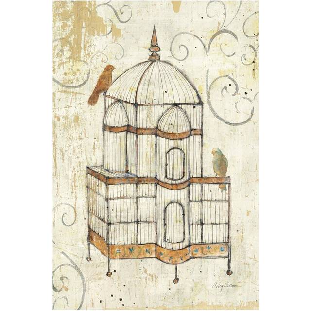 'Bird Cage I' Graphic Art on Wrapped Canvas (152.5 cm H x 101.5 cm W)