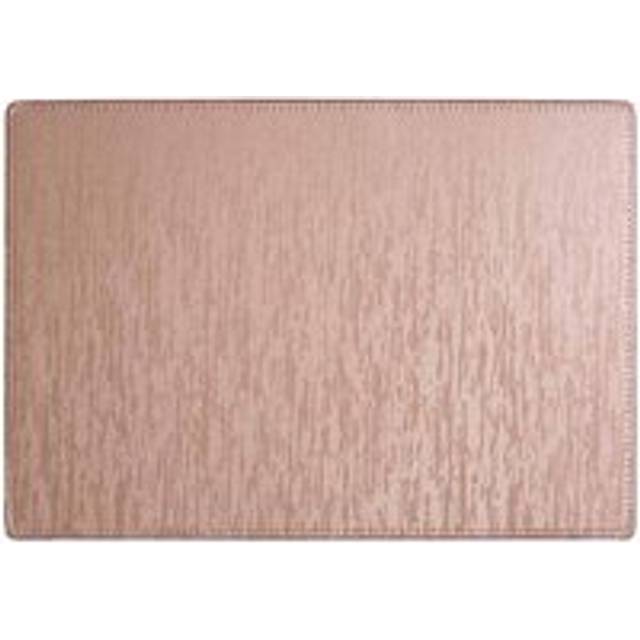 Set Of Four Rectangular Placemats, Contemporary Heat Resistant Dining Mats, Stylish Faux Leather - Gold - One Size