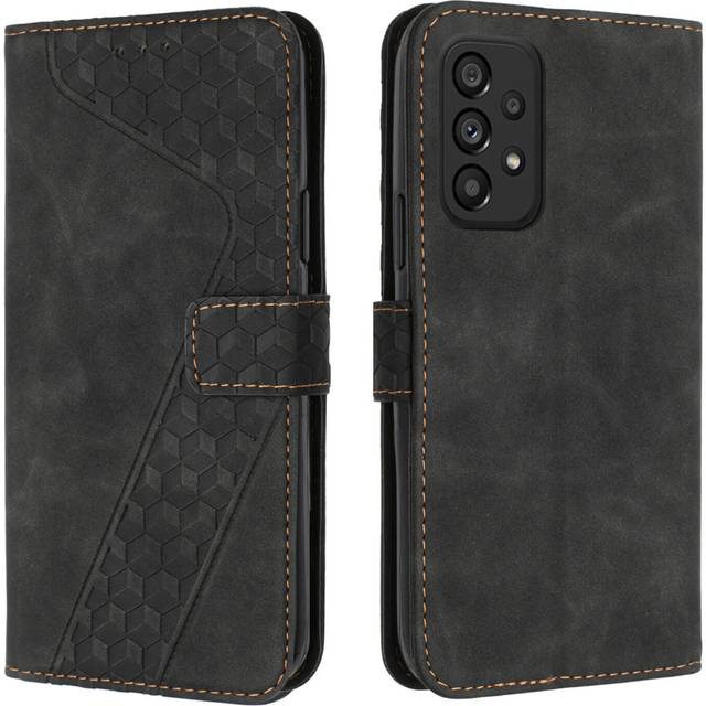 Samsung Galaxy A73 5G Case, PU Leather Flip Cover Magnetic Clasp Design Wallet Card Slots Stand Case,Black