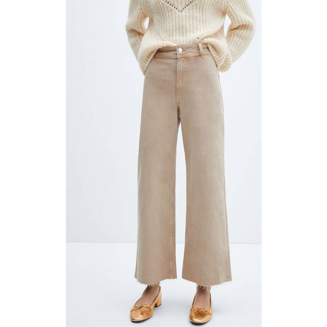 Beige Catherine High Rise Culotte Jeans (8)