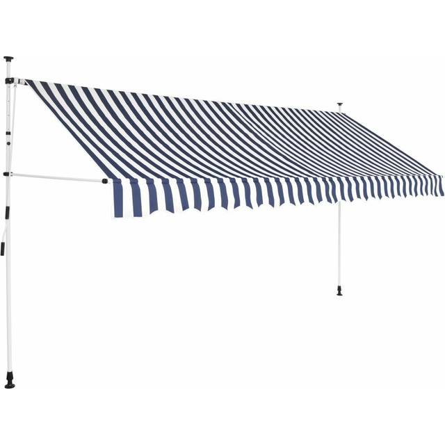 Chamois 3.5m W x 1.2m D Retractable Patio Awning - White (White Frame) (4m W x 1.2m D)