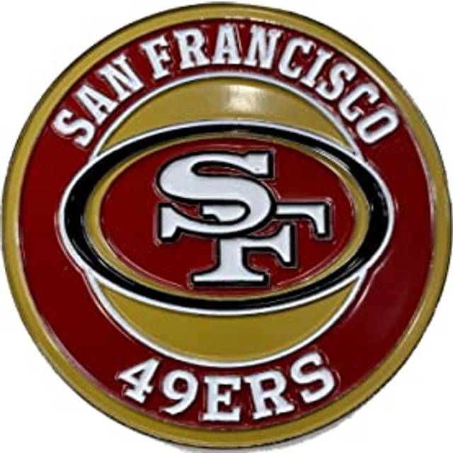 San Francisco 49ers NFL Metal 3D Team Emblem by FANMATS All Weather Decal for Indoor/Outdoor Use - Easy Peel & Stick Installation on Vehicle  Cooler
