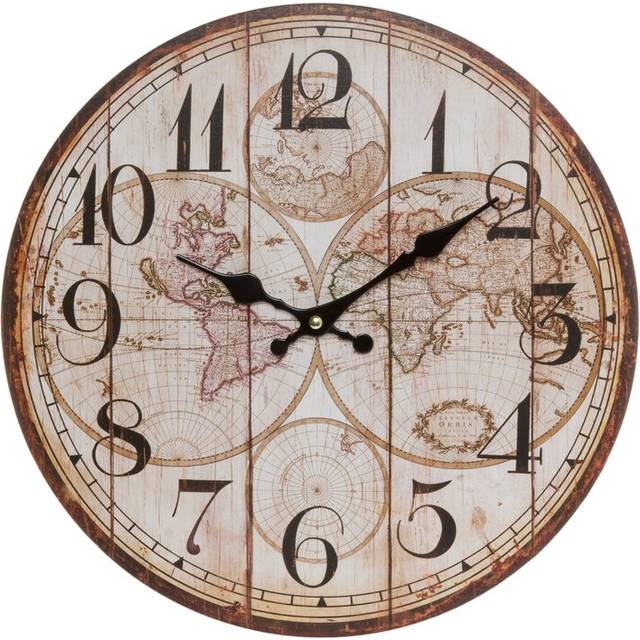 Crandall 34cm Wall Clock - Creme;Creme (34cm W X 34cm H X 4cm D)